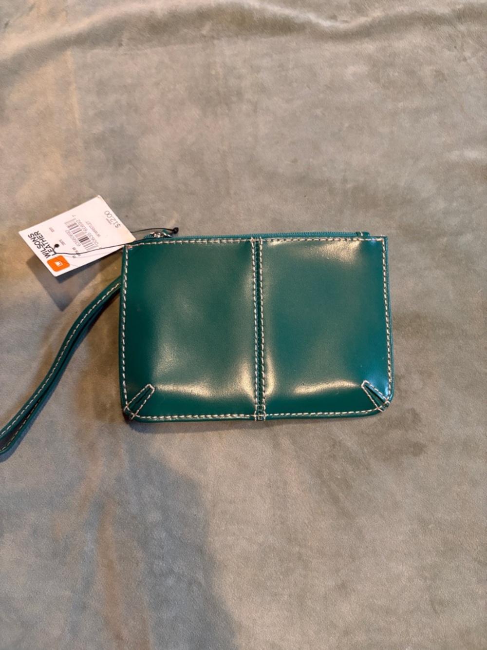 Wilsons Leather Teal Wristlet Clutch